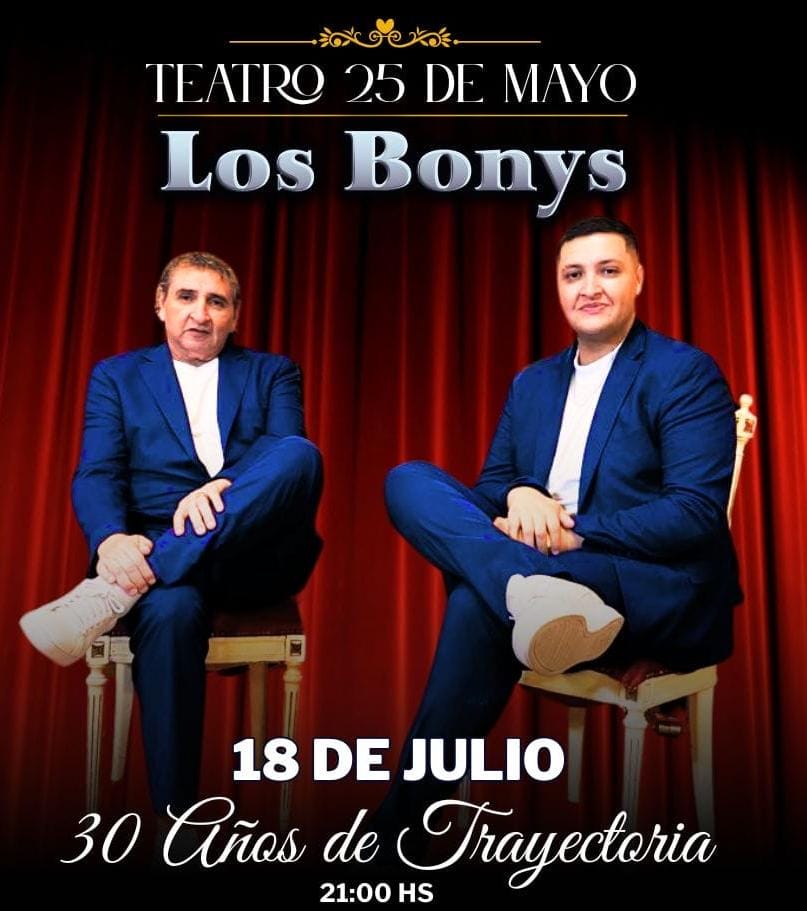 Los Bonys celebrarán 30 años de trayectoria en el Teatro 25 de Mayo
