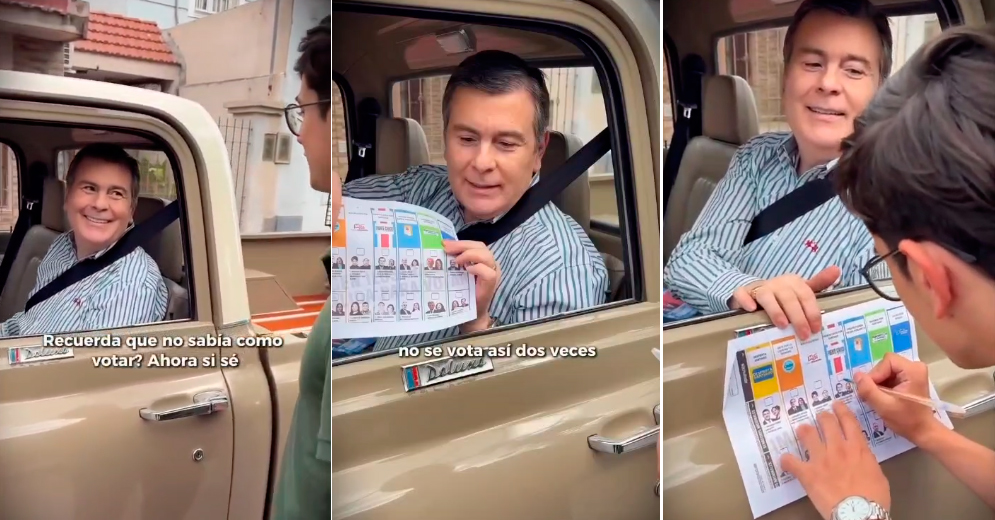¡Subí que te llevo! Zamora compartió un divertido instructivo de cómo votar el domingo