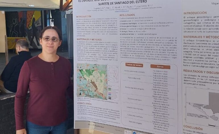 Investigadora santiagueña participó en el Congreso Argentino de la Ciencia del Suelo