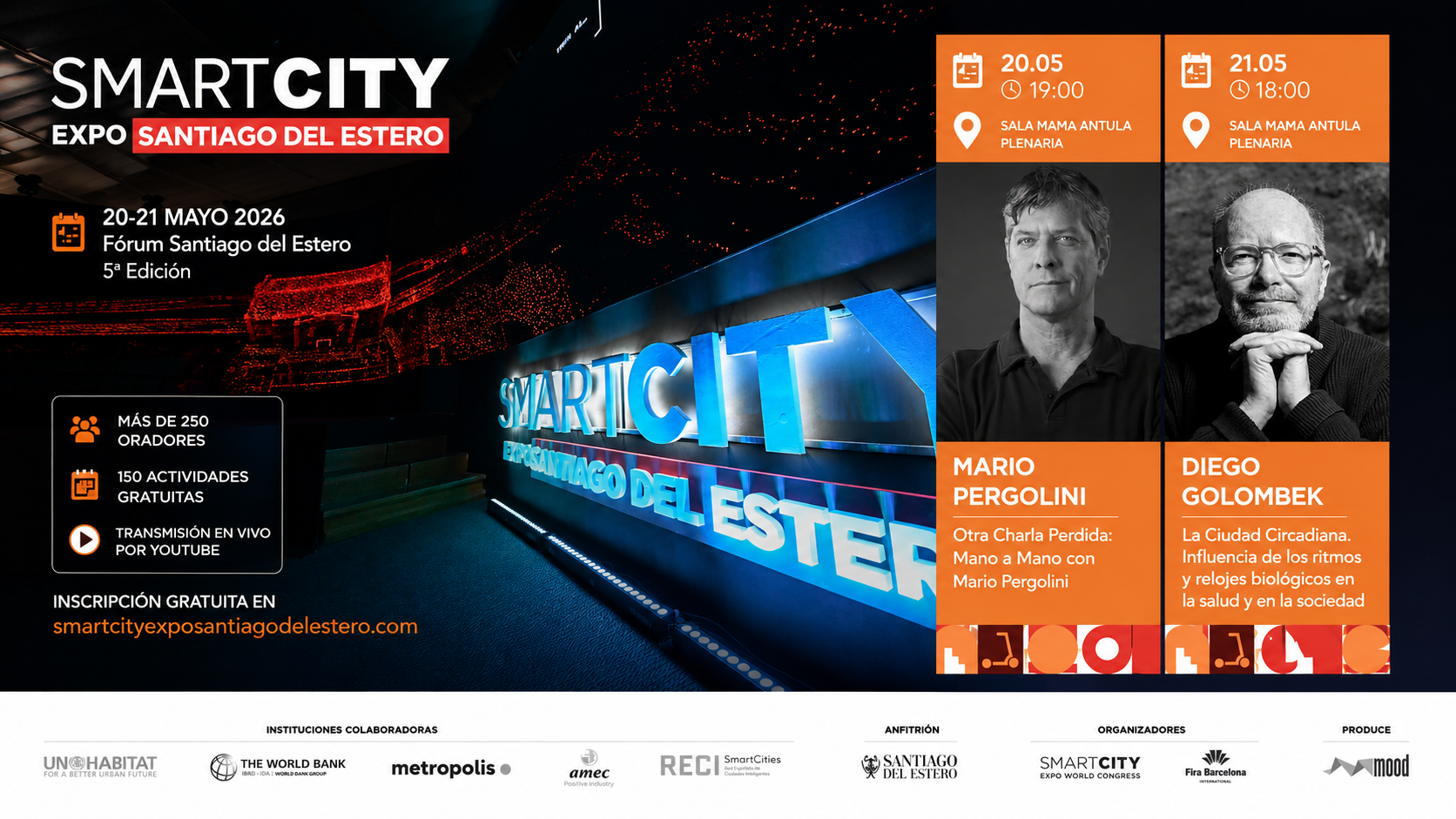 Prestigiosos especialistas en inteligencia artificial, innovación urbana y sustentabilidad expondrán en el Smart City 2026