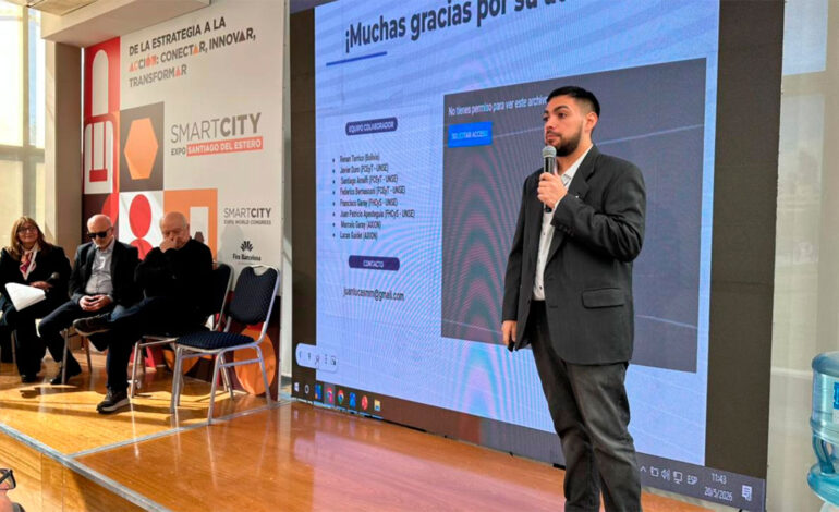 Humanidades de la UNSE presentó en Smart City un novedoso sistema de relevamiento con drones