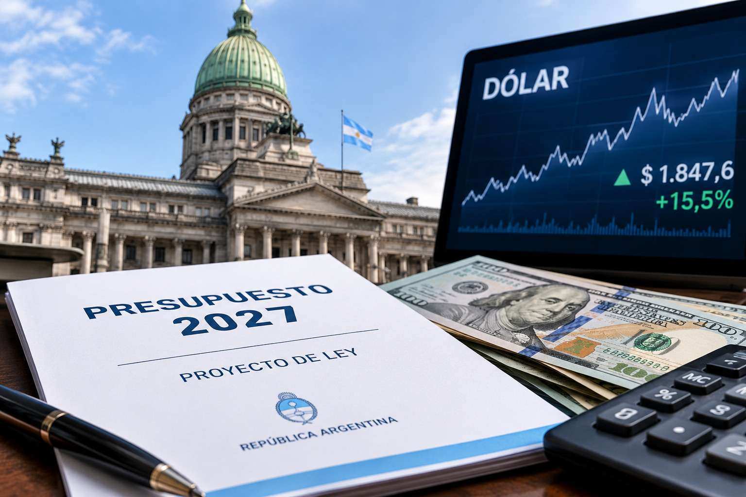 Estudio revela que un dólar 10% más caro de lo previsto pondría en riesgo el equilibrio fiscal del Presupuesto 2027